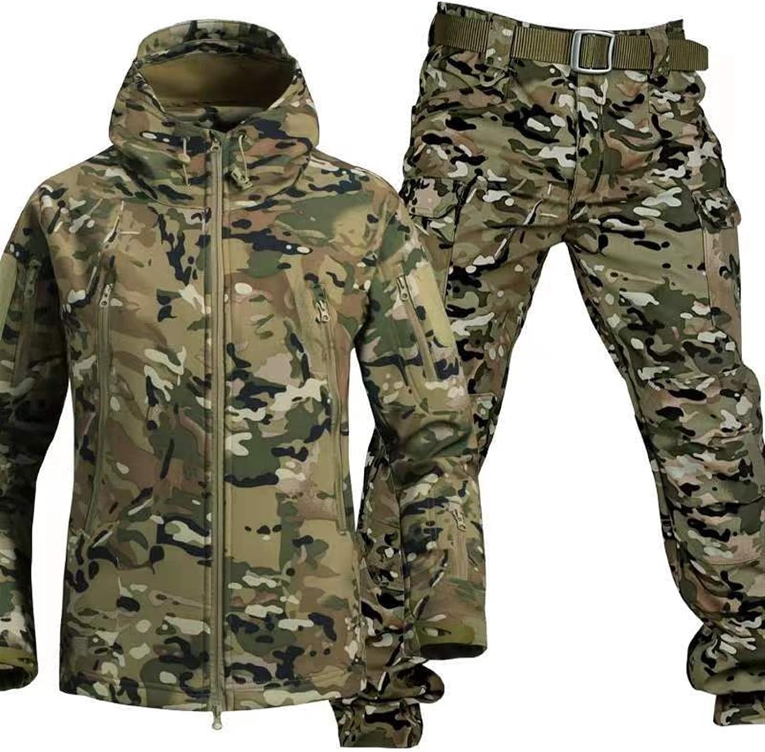 Jacket and Pants Set - Men's Tactical Outdoor Jacket and Cargo Pants-Men’s Tracksuit Set-Chaps of London-Camouflage-S-Chaps of London