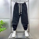 Joggers - Drawstring - Elastic Waist - Sweatpants - Men's Pants -Joggers / Sweatpants-Chaps of London-Black-S-Chaps of London