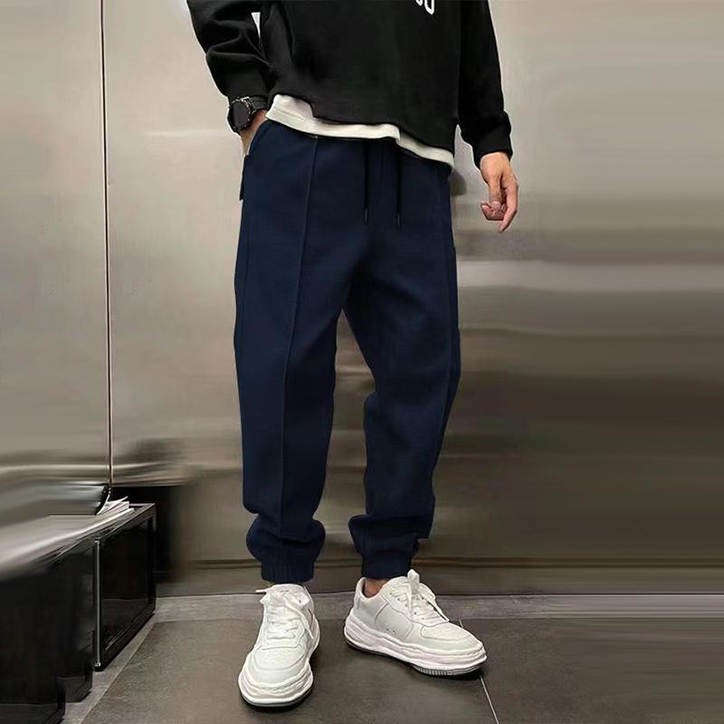 Joggers | Drawstring | Loose Fit | Jogging Bottoms | Men's Sweatpants-Pants-Chaps of London-Navy Blue-M-Chaps of London