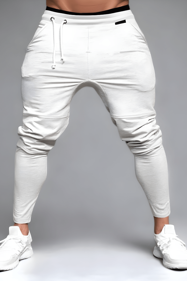 Joggers - Drawstring - Skinny - Track Pants - Men's Pants-Men's long pants-Chaps of London-Light Gray-S-Chaps of London