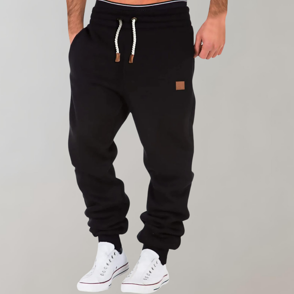 Joggers | Elastic Waist | Drawstring | Sweatpants | Men's Joggers-Chaps of London-Black-M-Chaps of London