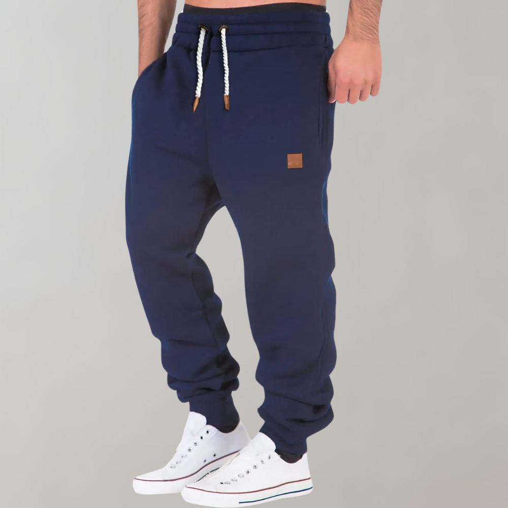Joggers | Elastic Waist | Drawstring | Sweatpants | Men's Joggers-Chaps of London-Navy Blue-M-Chaps of London