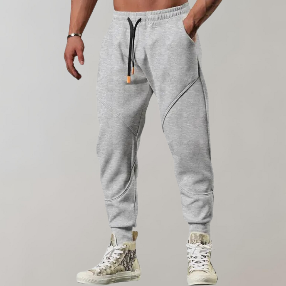 Joggers - Men's Comfortable Elastic Waist Drawstring Sweatpants-Chaps of London-Light Grey-M-Chaps of London