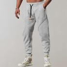 Joggers - Men's Comfortable Elastic Waist Drawstring Sweatpants-Chaps of London-Light Grey-M-Chaps of London