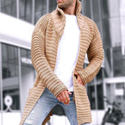 Knit Cardigan - Hooded - Open Front - Long Cardigan - Men's Cardigan-Coats & Jackets-Chaps of London-Chaps of London