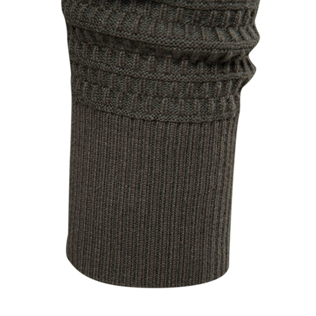 Knitted Cardigan - High Neck - Regular Fit - Button-Up Cardigan - Men's Cardigan -Chaps of London-Chaps of London