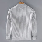 Knitted Cardigan - Men's Casual Rib Knit Zip-Up Cardigan -Chaps of London-Chaps of London