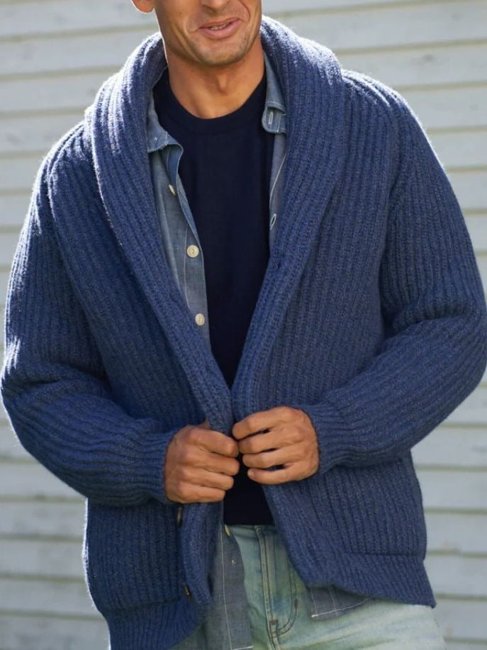 Knitted Cardigan | Thick | Button-Up | Chunky Cardigan | Men's Cardigan-Chaps of London-Chaps of London