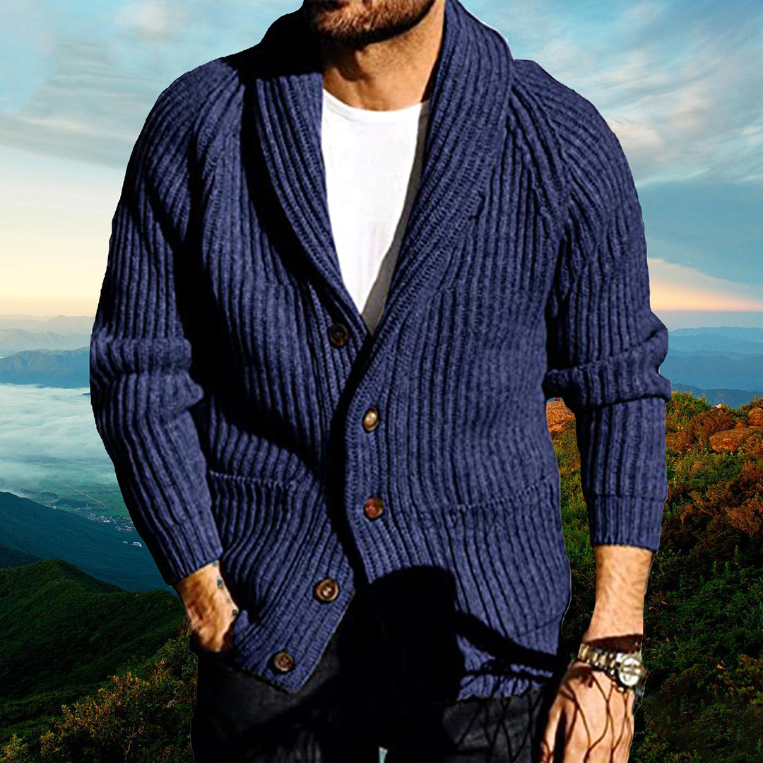 Knitted Cardigan | Thick | Button-Up | Chunky Cardigan | Men's Cardigan-Chaps of London-Chaps of London