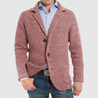 Knitted Cardigan | Warm | Button-Up | Chunky Cardigan | Men's Clothing-Chaps of London-Pink-S-Chaps of London
