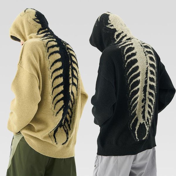 Knitted Hoodie - Printed - Loose Fit - Oversized Hoodie - Men's Hoodie-Hoodie-Chaps of London-Chaps of London