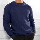 Knitted Jumper | Crew Neck | Regular Fit | Knitted Sweater | Men's Knitwear-Men Sweatshirts-Chaps of London-Blue-XS-Chaps of London