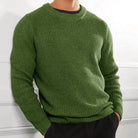 Knitted Jumper | Crew Neck | Regular Fit | Knitted Sweater | Men's Knitwear-Men Sweatshirts-Chaps of London-Green-XS-Chaps of London