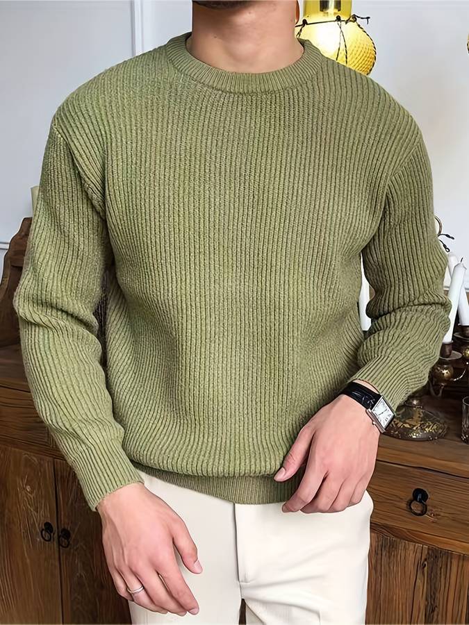 Knitted Jumper - Warm - Rib Knit - Knitted Sweater - Men's Knitwear-Chaps of London-Chaps of London
