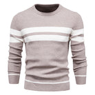 Knitted Sweater - Slim Fit - Crew Neck - Jumper - Men's Clothing-Chaps of London-Beige-M-Chaps of London