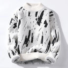 Knitted Sweater - Winter - Crew Neck - Warm Jumpers - Men's Fluffy Jumper-Chaps of London-White-XS-Chaps of London