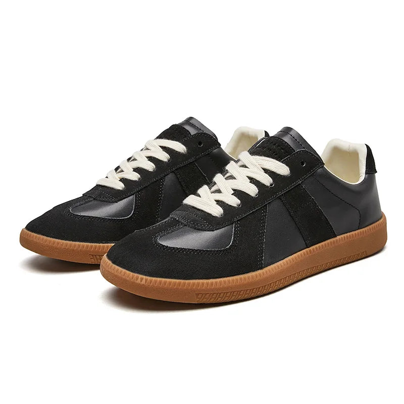 Lace-Up Sneakers - Men's Non Slip Leisure Walking Sneakers-Chaps of London-Black-36-Chaps of London
