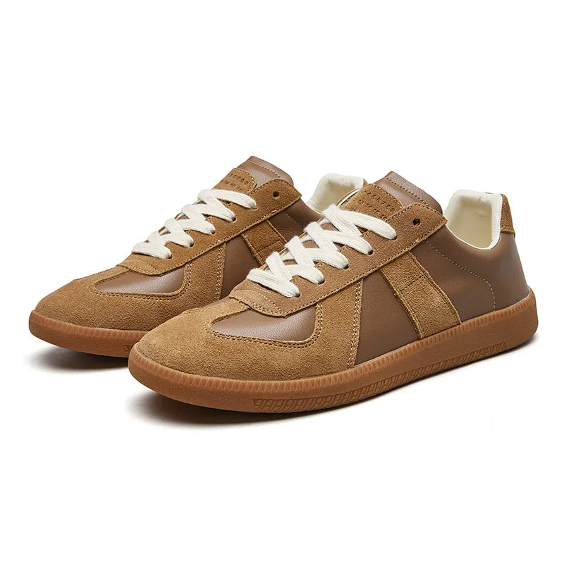 Lace-Up Sneakers - Men's Non Slip Leisure Walking Sneakers-Chaps of London-Brown-36-Chaps of London
