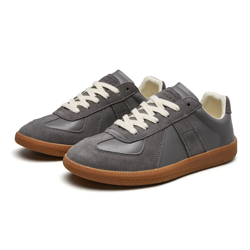 Lace-Up Sneakers - Men's Non Slip Leisure Walking Sneakers-Chaps of London-Grey-36-Chaps of London