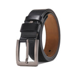 Leather Belt - Men's Brown and Black Dress Buckle Belt-Leather Belt-Chaps of London-Black-Chaps of London