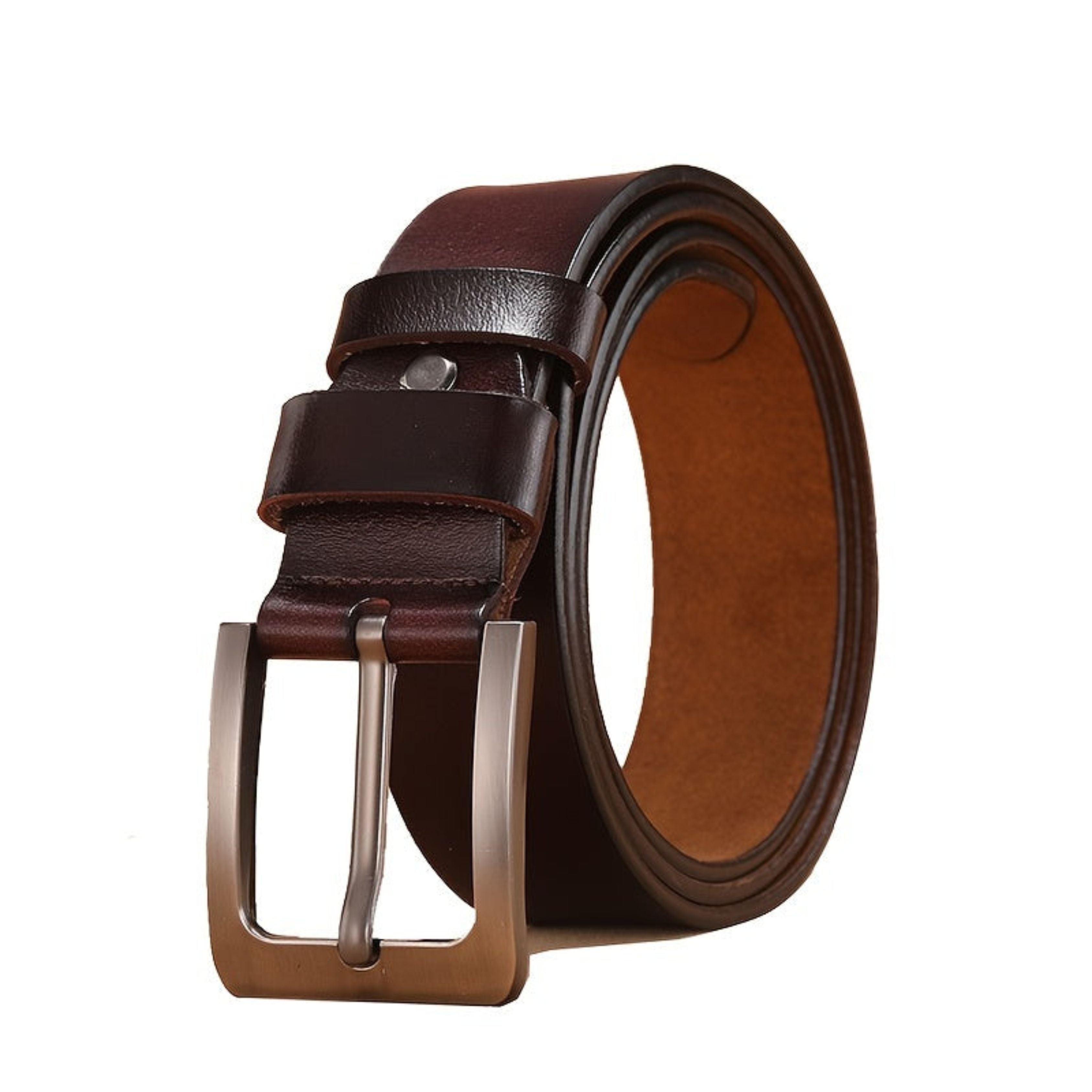 Leather Belt - Men's Brown and Black Dress Buckle Belt-Leather Belt-Chaps of London-Brown-Chaps of London