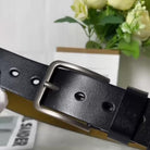 Leather Belt - Men's Brown and Black Dress Buckle Belt-Leather Belt-Chaps of London-Chaps of London