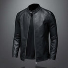Leather Jacket - Men's Zip-Up Moto Biker Jacket-Chaps of London-Chaps of London