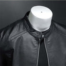 Leather Jacket - Men's Zip-Up Moto Biker Jacket-Chaps of London-Chaps of London