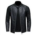 Leather Jacket - Zip-Up - Slim Fit - Biker Jacket - Men's Leather Jacket-Chaps of London-Chaps of London