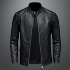 Leather Jacket - Zip-Up - Slim Fit - Biker Jacket - Men's Leather Jacket-Chaps of London-S-Chaps of London