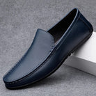 Leather Loafers - Slip-On - Comfortable - Moccasin - Men's Shoes-Chaps of London-Blue-38-Chaps of London