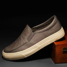 Leather Shoes - Men's Comfortable Rubber Sole Slip-On Shoes-Chaps of London-Chaps of London