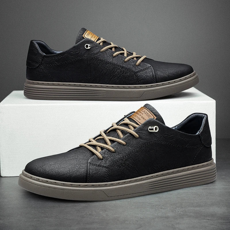 Leather Sneakers | Everyday | Walking | Slip-On Sneakers | Men's Shoes-Shoes-Chaps of London-Chaps of London
