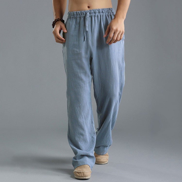 Leisure Pants - Lightweight - Loose Fit - Summer Pants - Men's Pants-Chaps of London-Blue-S-Chaps of London