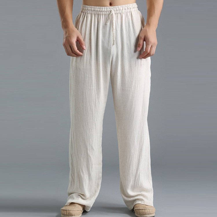 Leisure Pants - Lightweight - Loose Fit - Summer Pants - Men's Pants-Chaps of London-White-S-Chaps of London