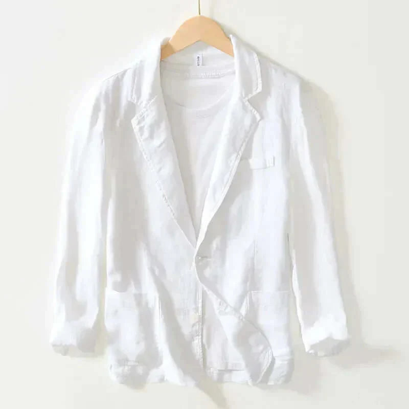 Linen Blazer - Men's Casual Lightweight Single Breasted Blazer Jacket-Chaps of London-Chaps of London