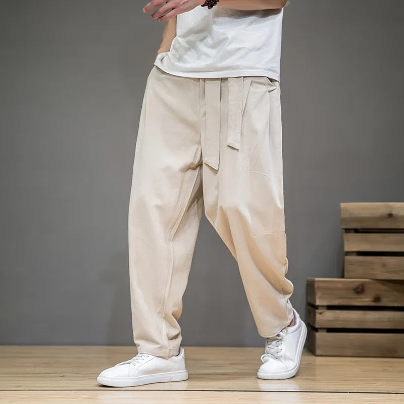 Linen Pants | Loose Fit | Lightweight | Baggy Pants | Men's Trousers-Chaps of London-Chaps of London