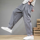 Linen Pants | Loose Fit | Lightweight | Baggy Pants | Men's Trousers-Chaps of London-Grey-S-Chaps of London