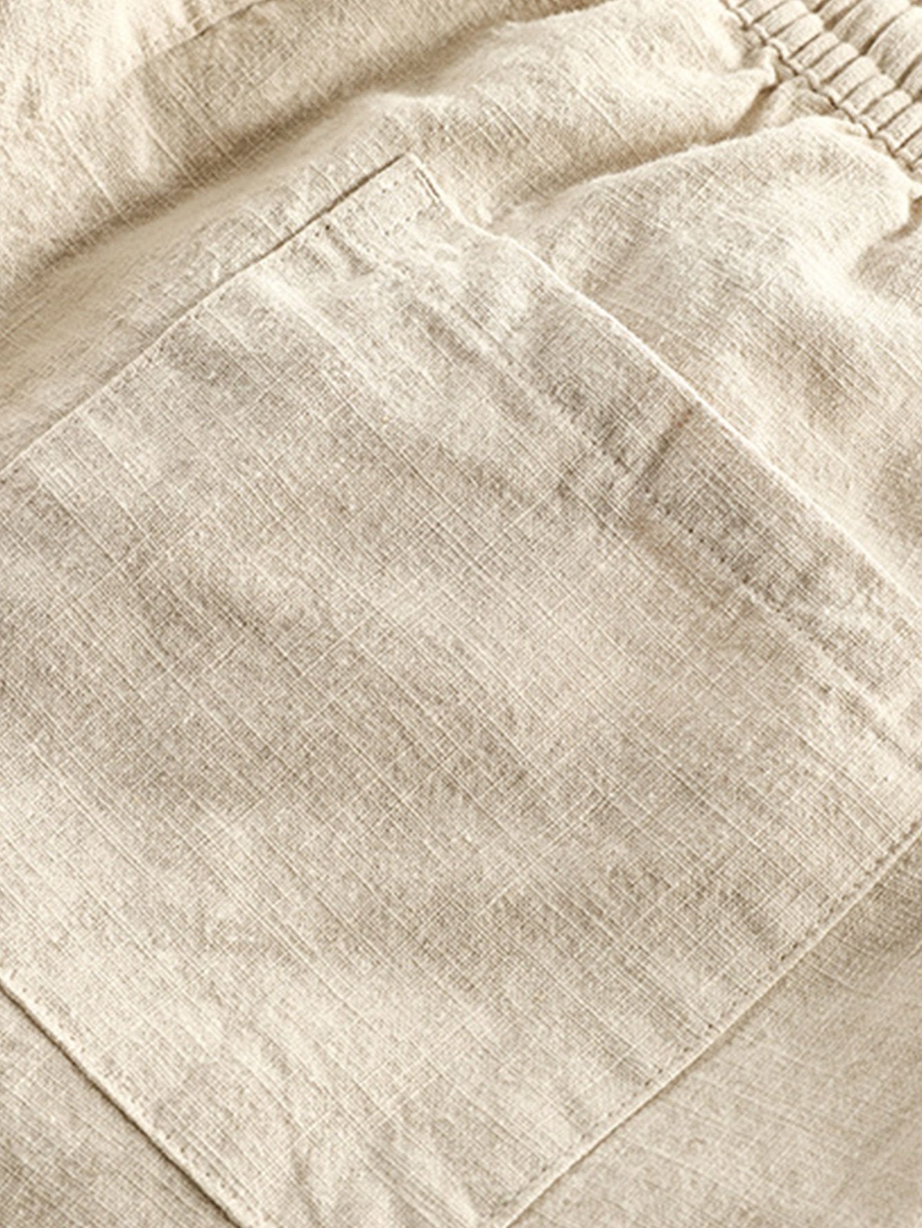 Linen Pants - Men's Casual Elastic Waist Loose Fit Pants -Pants-Chaps of London-Chaps of London