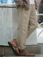 Linen Pants - Men's Lightweight Straight Leg Summer Pants-Pantalon-Chaps of London-Chaps of London