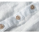 Linen Shirt - Button-Up - Lightweight - Short Sleeve Shirt - Men's Shirts-Chaps of London-Chaps of London