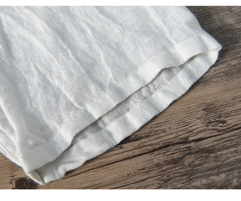 Linen Shirt - Button-Up - Lightweight - Short Sleeve Shirt - Men's Shirts-Chaps of London-Chaps of London