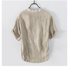 Linen Shirt - Button-Up - Lightweight - Short Sleeve Shirt - Men's Shirts-Chaps of London-Chaps of London