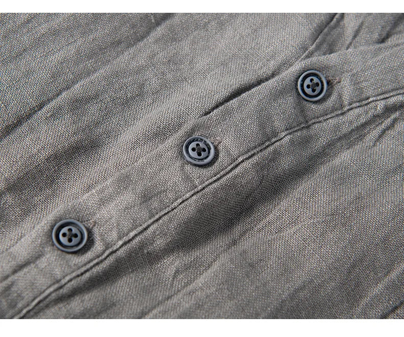 Linen Shirt - Button-Up - Lightweight - Short Sleeve Shirt - Men's Shirts-Chaps of London-Chaps of London