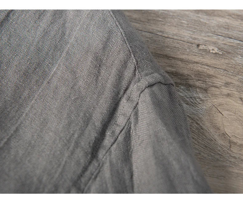 Linen Shirt - Button-Up - Lightweight - Short Sleeve Shirt - Men's Shirts-Chaps of London-Chaps of London