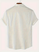Linen Shirt - Cotton - Short Sleeve - Button-Up Shirt - Men's Clothing-Men Shirts-Chaps of London-Chaps of London