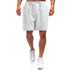 Linen Shorts | Loose Fit | Drawstring | Summer Shorts | Men Shorts-Chaps of London-White-S-Chaps of London
