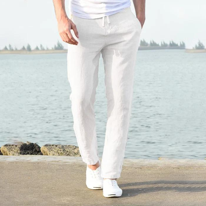 Linen Summer/Spring pants for men-Chaps of London-White-S-Chaps of London