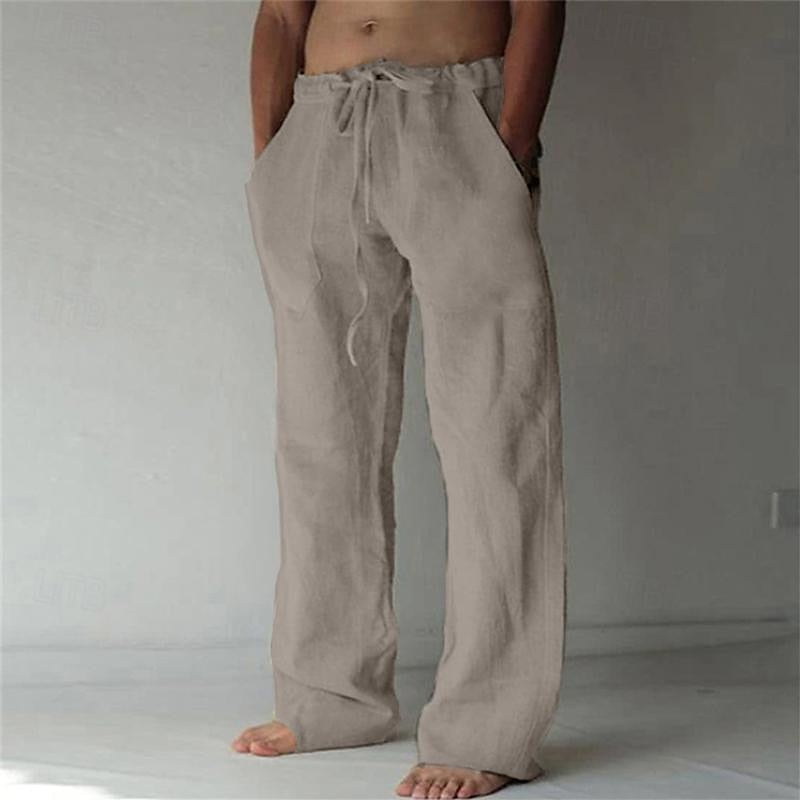 Linen Trousers - Loose Fit - Drawstring - Summer Pants - Men's Linen Pants-Broek man-Chaps of London-Chaps of London