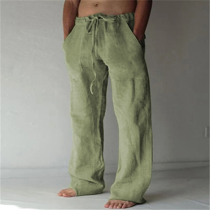 Linen Trousers - Loose Fit - Drawstring - Summer Pants - Men's Linen Pants-Broek man-Chaps of London-Chaps of London